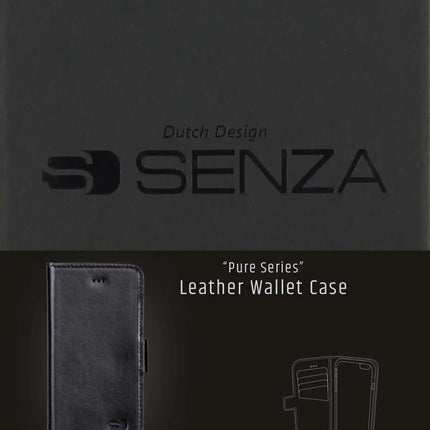 Senza Pure Leather Wallet Apple Iphone 6/6S Deep Black Senza