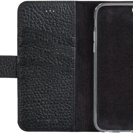 Senza Exquisite Leather Wallet Apple Iphone 6/6S Intense Black Senza