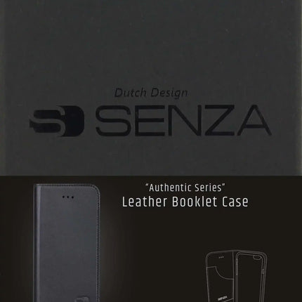 Senza Authentic Leather Booklet Apple Iphone 6/6S Pure Black Senza