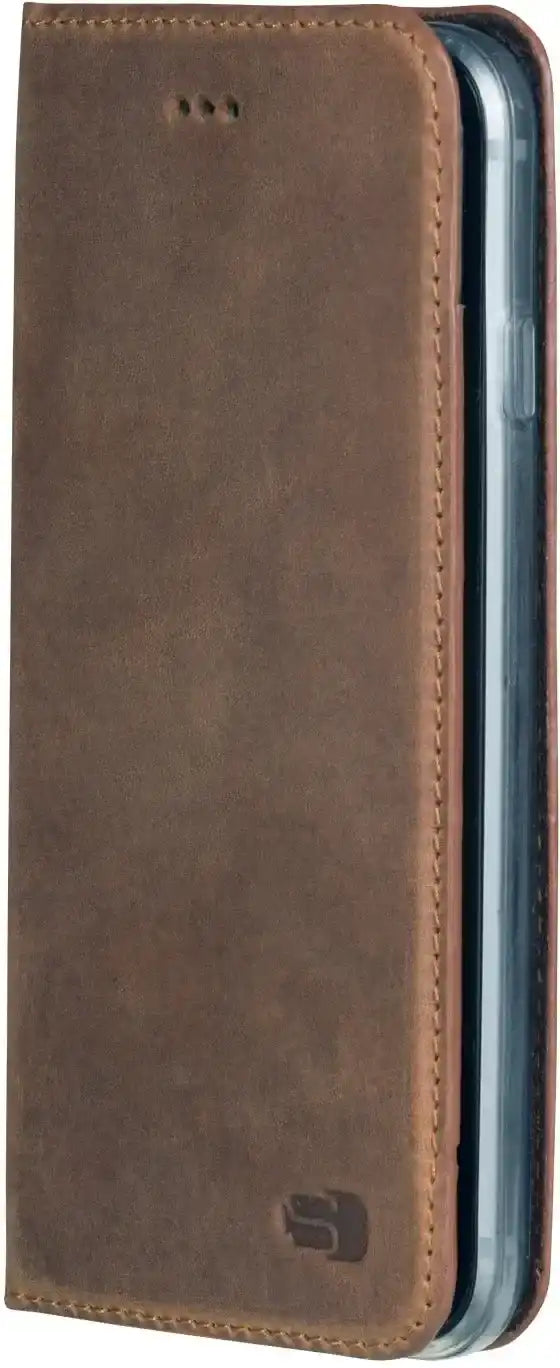 Senza Raw Leather Booklet Apple Iphone 6/6S Chestnut Brown Senza