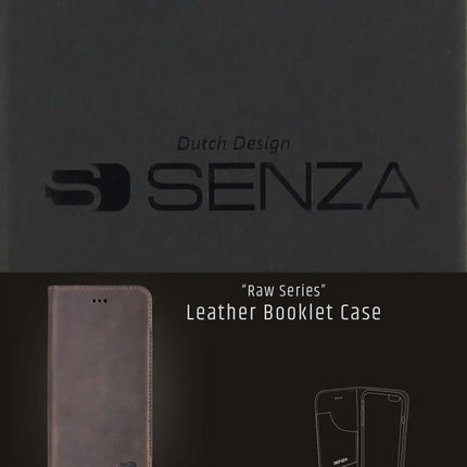 Senza Raw Leather Booklet Apple Iphone 6/6S Walnut Brown Senza