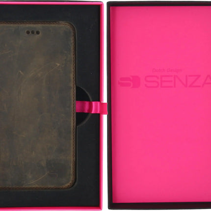 Senza Raw Leather Booklet Apple Iphone 6/6S Walnut Brown Senza