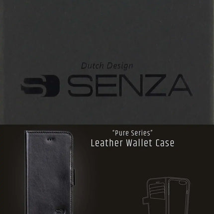 Senza Pure Leather Wallet Apple Iphone 7/8/Se (2020/2022) Deep Black Senza