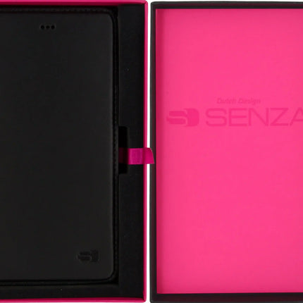 Senza Authentic Leather Booklet Apple Iphone 7 Plus/8 Plus Pure Black Senza