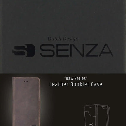 Senza Raw Leather Booklet Apple Iphone 7 Plus/8 Plus Walnut Brown Senza