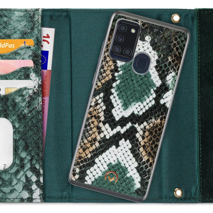 Mobilize 2In1 Gelly Velvet Clutch For Samsung Galaxy A21S Green Snake Mobilize