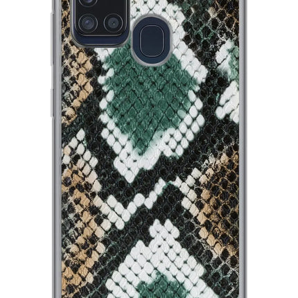 Mobilize 2In1 Gelly Velvet Clutch For Samsung Galaxy A21S Green Snake Mobilize