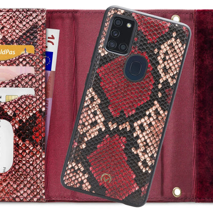 Mobilize 2In1 Gelly Velvet Clutch For Samsung Galaxy A21S Red Snake Mobilize