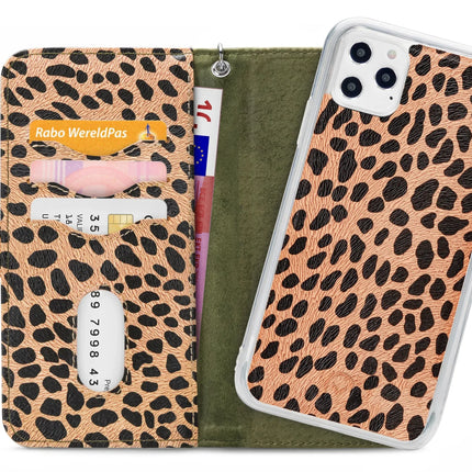 Mobilize 2In1 Magnet Zipper Case Apple Iphone 12 Pro Max Olive/Leopard Mobilize