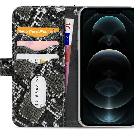 Mobilize 2In1 Magnet Zipper Case Apple Iphone 12 Pro Max Black/Snake Mobilize