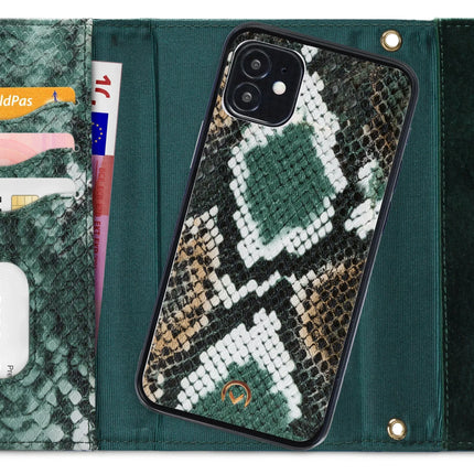 Mobilize 2In1 Gelly Velvet Clutch For Apple Iphone 12 Mini Green Snake Mobilize
