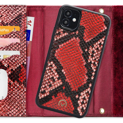 Mobilize 2In1 Gelly Velvet Clutch For Apple Iphone 12 Mini Red Snake Mobilize