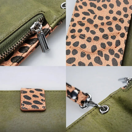 Mobilize 2In1 Magnet Zipper Case Samsung Galaxy A42/A42 5G Olive/Leopard Mobilize