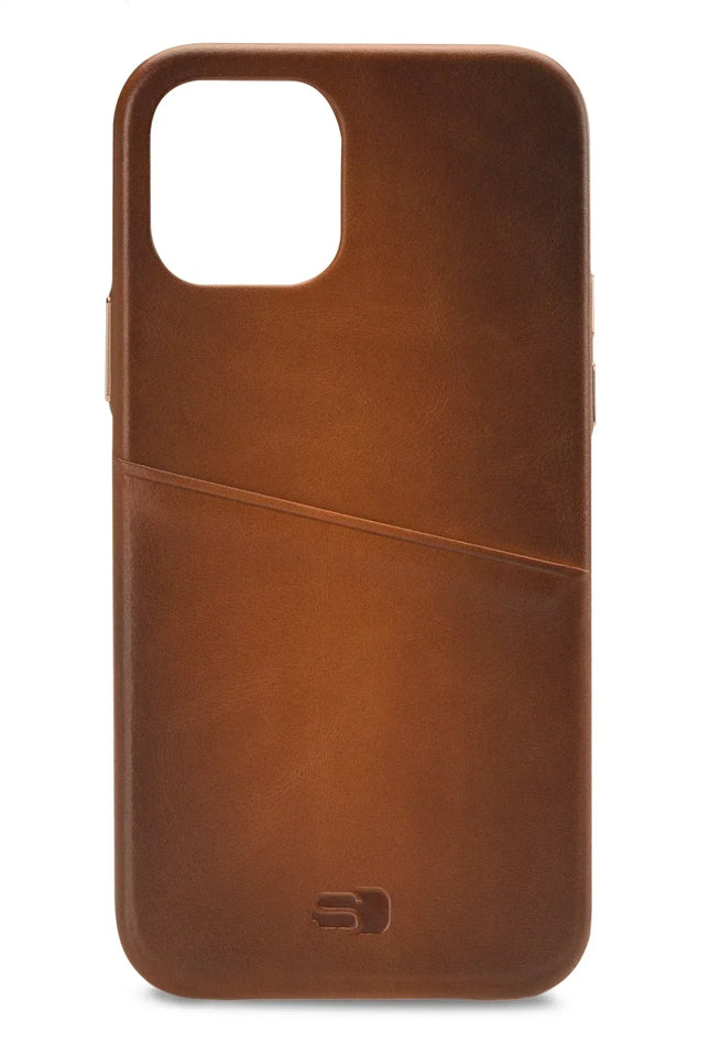 Senza Desire Leather Cover With Card Slot Apple Iphone 12 Mini Burned Cognac Senza