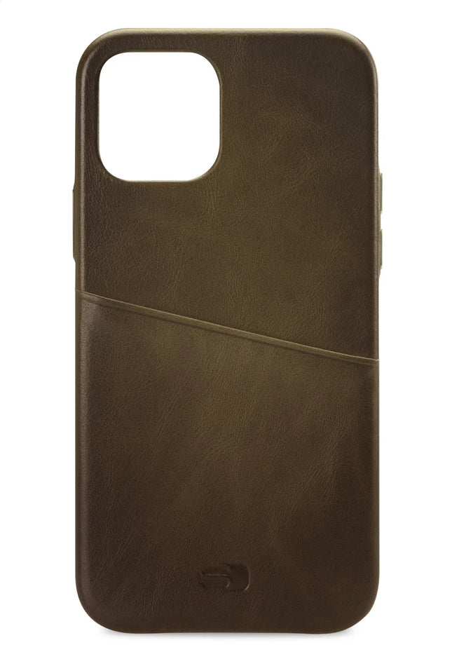 Senza Desire Leather Cover With Card Slot Apple Iphone 12 Mini Burned Olive Senza