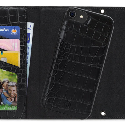 Mobilize 2In1 Elegant Magnet Clutch Apple Iphone 6/6S/7/8/Se (2020/2022) Black Croco Mobilize
