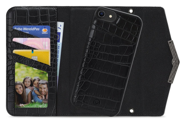 Mobilize 2In1 Elegant Magnet Clutch Apple Iphone 6/6S/7/8/Se (2020/2022) Black Croco Mobilize