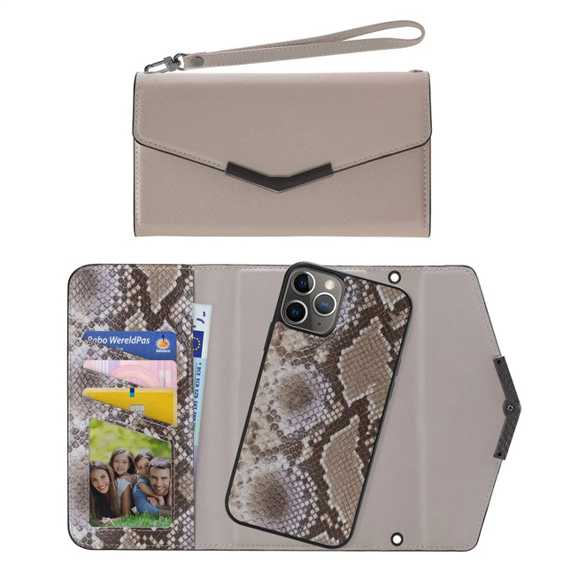 Mobilize 2In1 Elegant Magnet Clutch Apple Iphone 11 Pro Beige Snake Mobilize