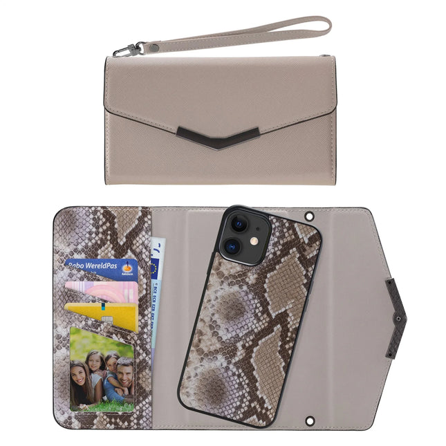 Mobilize 2In1 Elegant Magnet Clutch Apple Iphone Xr/11 Beige Snake Mobilize