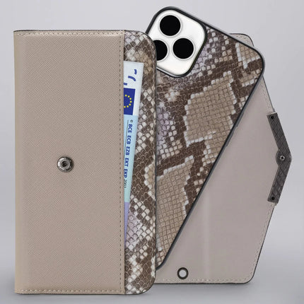 Mobilize 2In1 Elegant Magnet Clutch Apple Iphone Xr/11 Beige Snake Mobilize