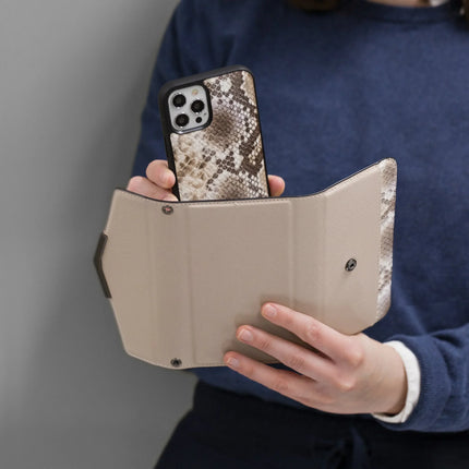 Mobilize 2In1 Elegant Magnet Clutch Apple Iphone Xr/11 Beige Snake Mobilize