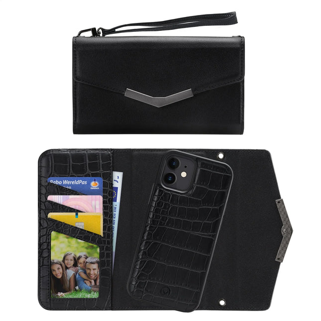 Mobilize 2In1 Elegant Magnet Clutch Apple Iphone 12 Mini Black Croco Mobilize