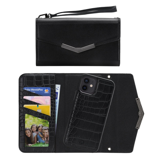 Mobilize 2In1 Elegant Magnet Clutch Apple Iphone 12/12 Pro Black Croco Mobilize
