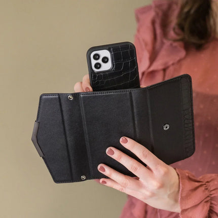 Mobilize 2In1 Elegant Magnet Clutch Apple Iphone 12/12 Pro Black Croco Mobilize
