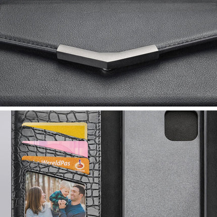 Mobilize 2In1 Elegant Magnet Clutch Apple Iphone 12/12 Pro Black Croco Mobilize