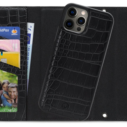 Mobilize 2In1 Elegant Magnet Clutch Apple Iphone 12 Pro Max Black Croco Mobilize