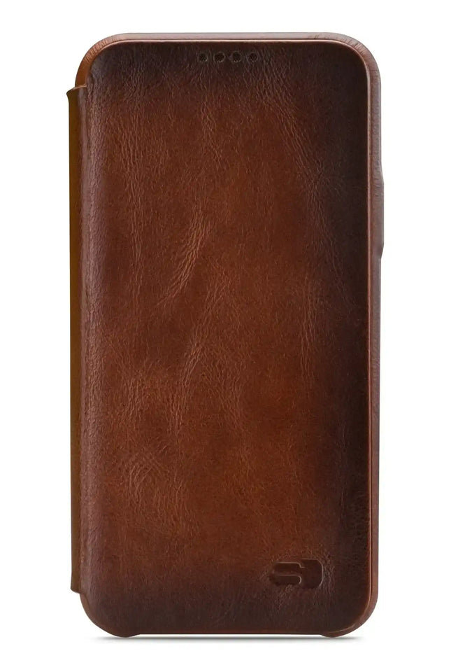Senza Desire Skinny Leather Booklet Apple Iphone 6/6S Burned Cognac Senza