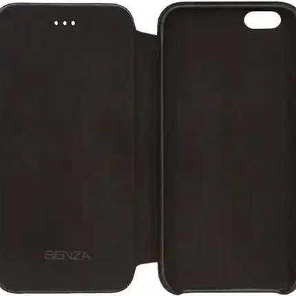 Senza Pure Skinny Leather Booklet Apple Iphone 6/6S Deep Black Senza