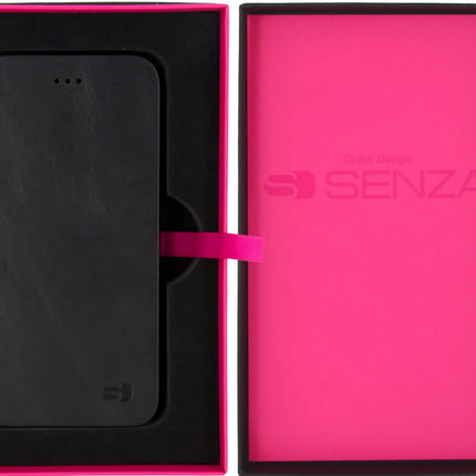 Senza Pure Skinny Leather Booklet Apple Iphone 6/6S Deep Black Senza