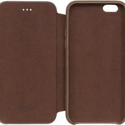 Senza Raw Skinny Leather Booklet Apple Iphone 6/6S Chestnut Brown Senza