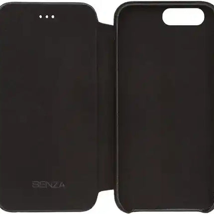 Senza Pure Skinny Leather Booklet Apple Iphone 7 Plus/8 Plus Deep Black Senza
