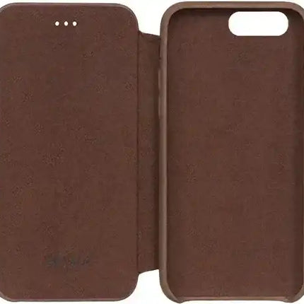 Senza Raw Skinny Leather Booklet Apple Iphone 7 Plus/8 Plus Chestnut Brown Senza