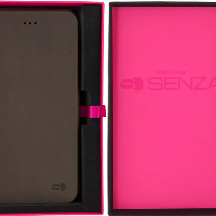 Senza Raw Skinny Leather Booklet Apple Iphone 7 Plus/8 Plus Chestnut Brown Senza