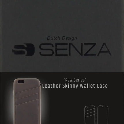 Senza Raw Skinny Leather Wallet Apple Iphone 6/6S Chestnut Brown Senza