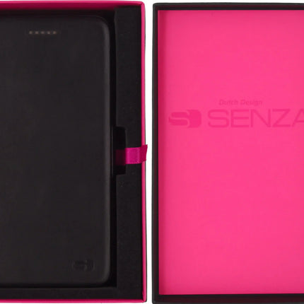 Senza Pure Skinny Leather Wallet Apple Iphone 7 Plus/8 Plus Deep Black Senza