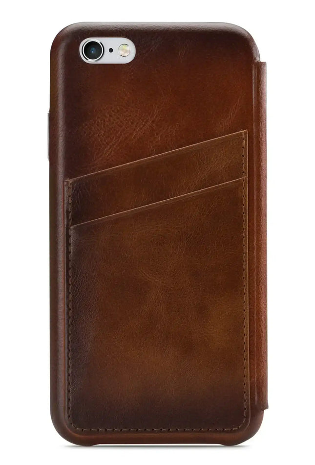Senza Desire Skinny Leather Wallet Apple Iphone 6/6S Burned Cognac Senza