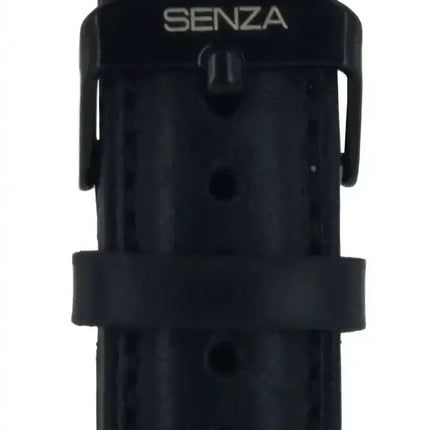 Senza Pure Leather Strap Apple Watch 38Mm Deep Black Senza