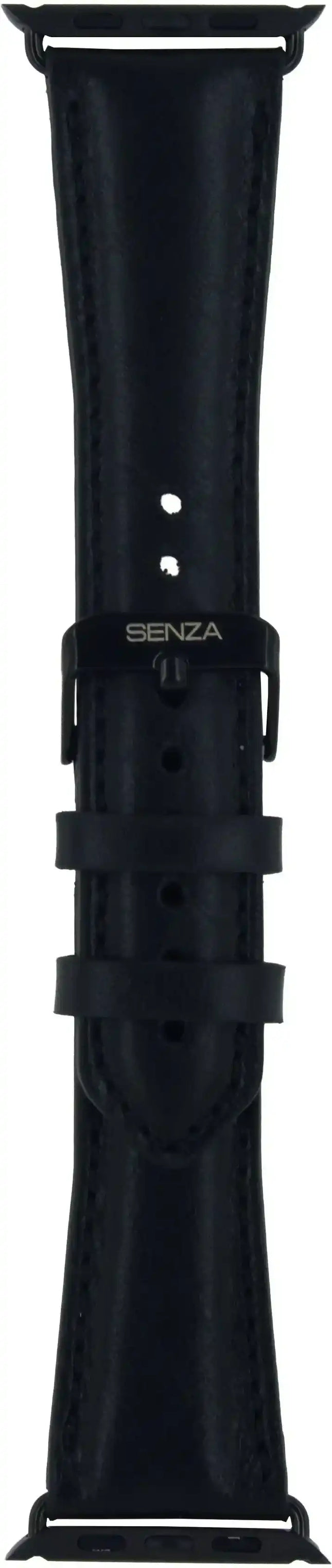 Senza Pure Leather Strap Apple Watch 38Mm Deep Black Senza