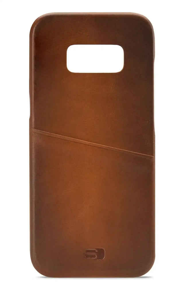 Senza Desire Leather Cover With Card Slot Samsung Galaxy S8+ Burned Cognac Senza