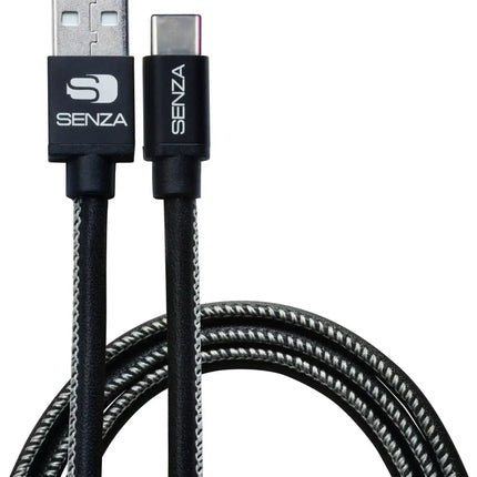 Senza Premium Leather Charge/Sync Cable Usb-C 1.5M. 15W Black Senza