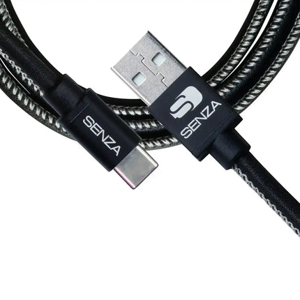Senza Premium Leather Charge/Sync Cable Usb-C 1.5M. 15W Black Senza