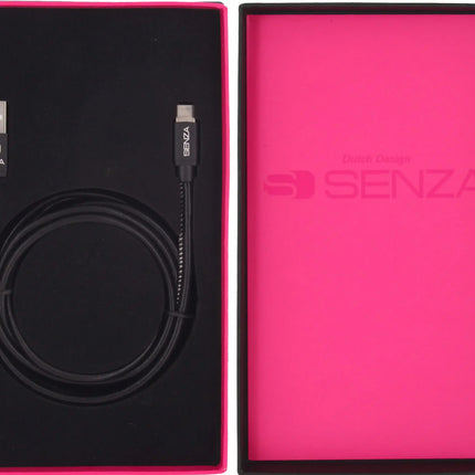 Senza Premium Leather Charge/Sync Cable Usb-C 1.5M. 15W Black Senza