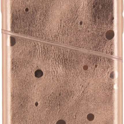 Senza Glam Leather Cover With Card Slot Apple Iphone 7/8/Se (2020/2022) Metallic Rosé Senza