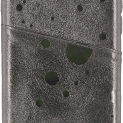 Senza Glam Leather Cover With Card Slot Apple Iphone 7/8/Se (2020/2022) Metallic Grey Senza