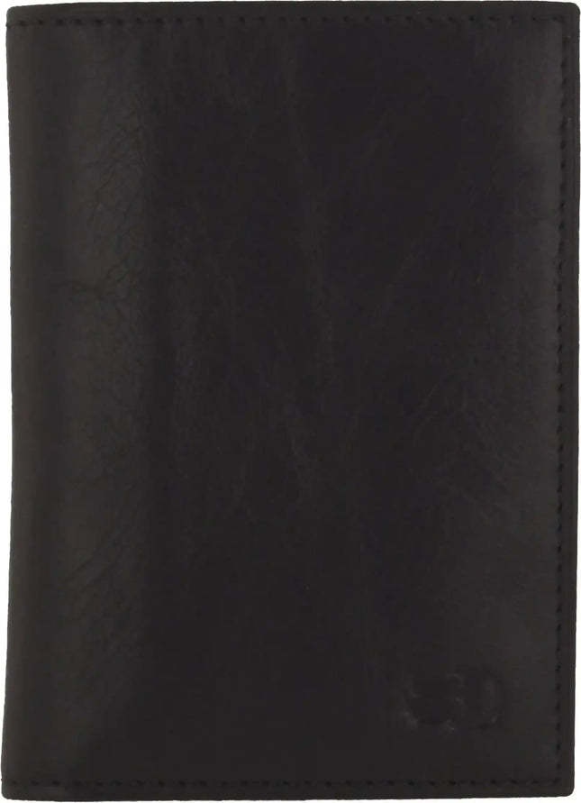 Senza Pure Leather Card Holder Deep Black Senza