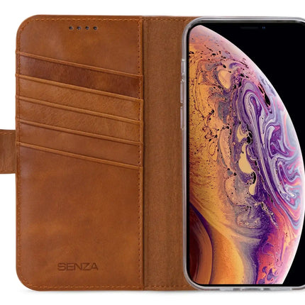 Senza Desire Leather Wallet Apple Iphone X/Xs Burned Cognac Senza